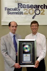 Bill Gates presents award